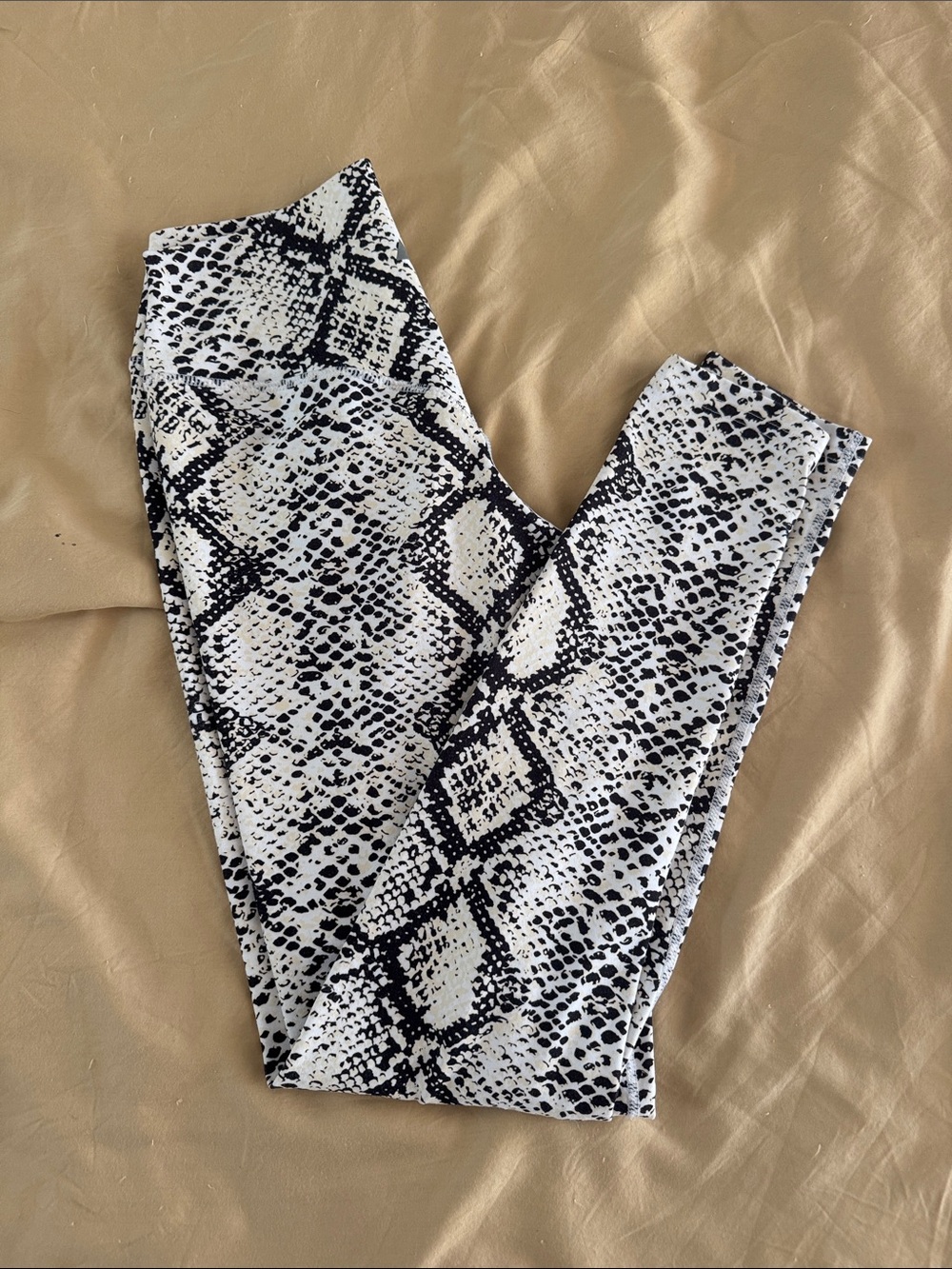 Balance Athletica Black & White Snake Print Leggings
